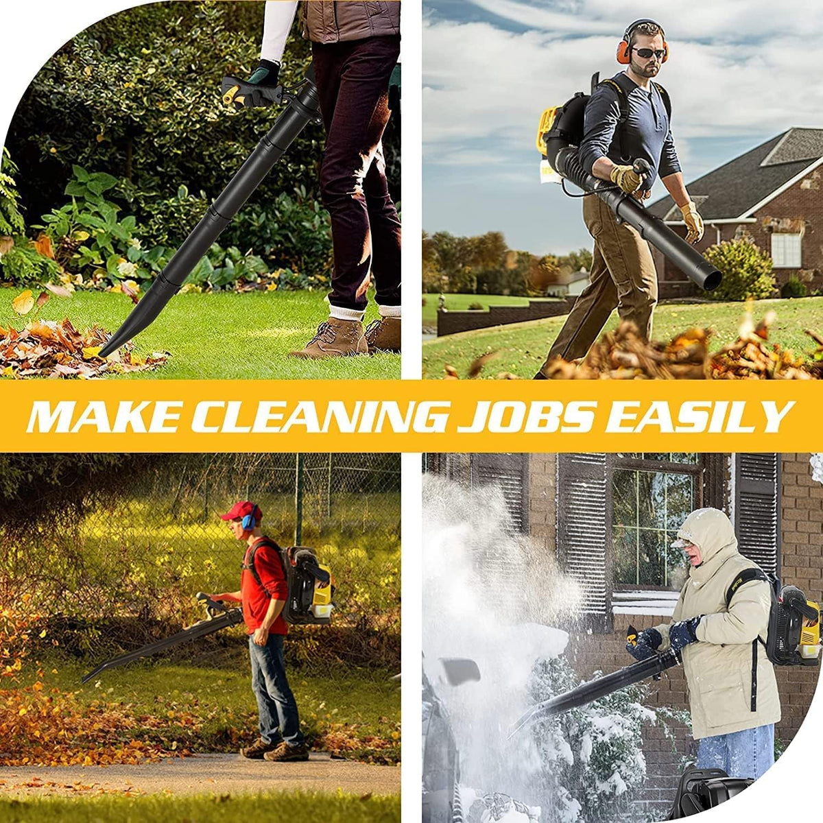 52cc 2-Cycle Gas Backpack Leaf Blower 650 CFM F333