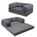 Dark Grey 4-in-1 Foldable Futon Sofa Bed D5760