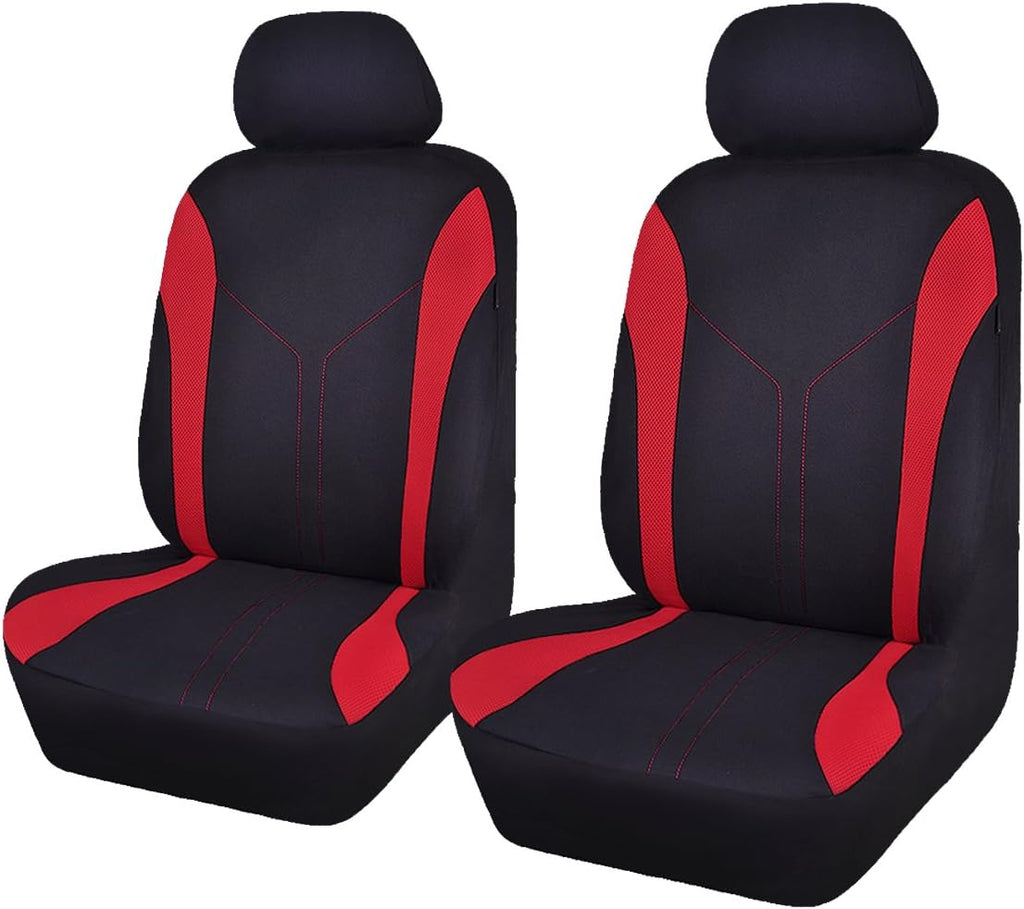 Black Pink Polyester Car Seat Covers V112909