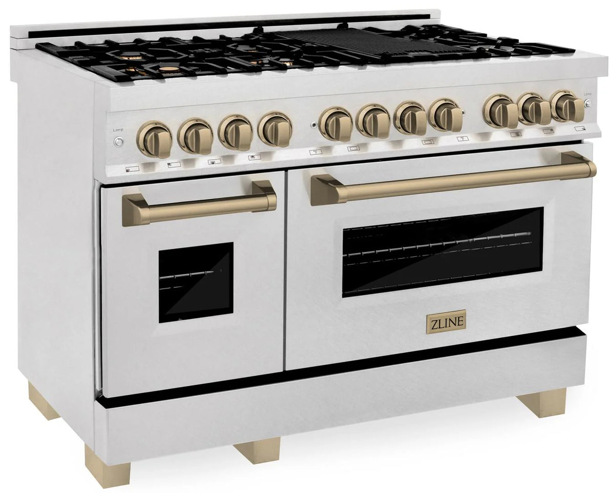 48 in. Gas Burner Electric Oven Stainless Steel F493947