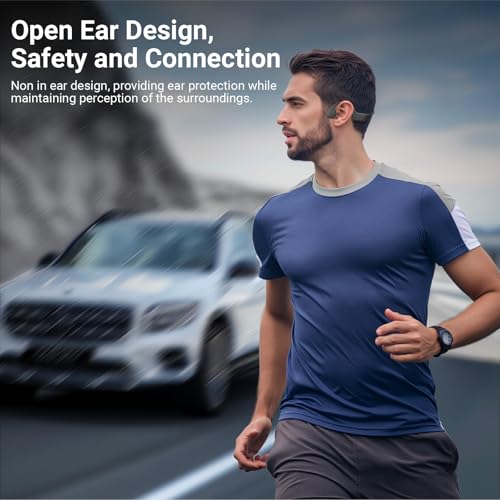 Bone Conduction Headphones IP55 Waterproof Sports Headset with Earplugs O4816