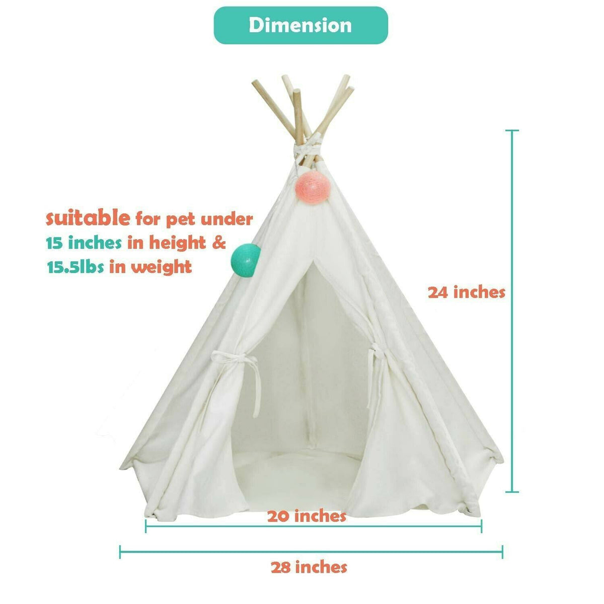 Foldable Cotton Canvas Pet Bed V1076