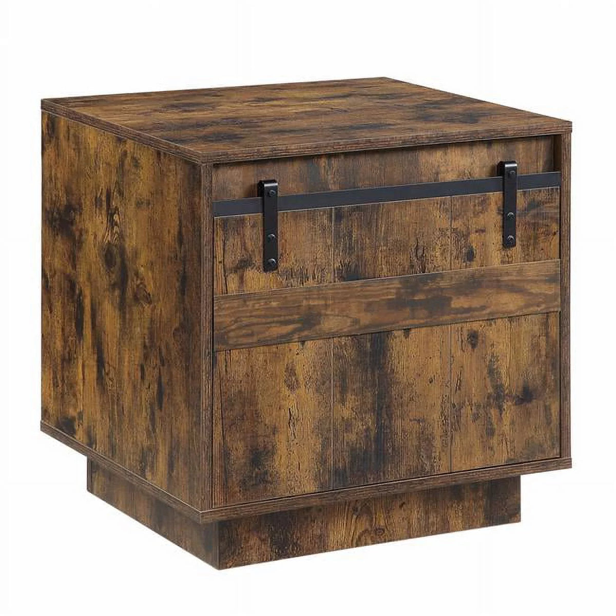 22 in. Rustic Oak Cabinet End Table V735