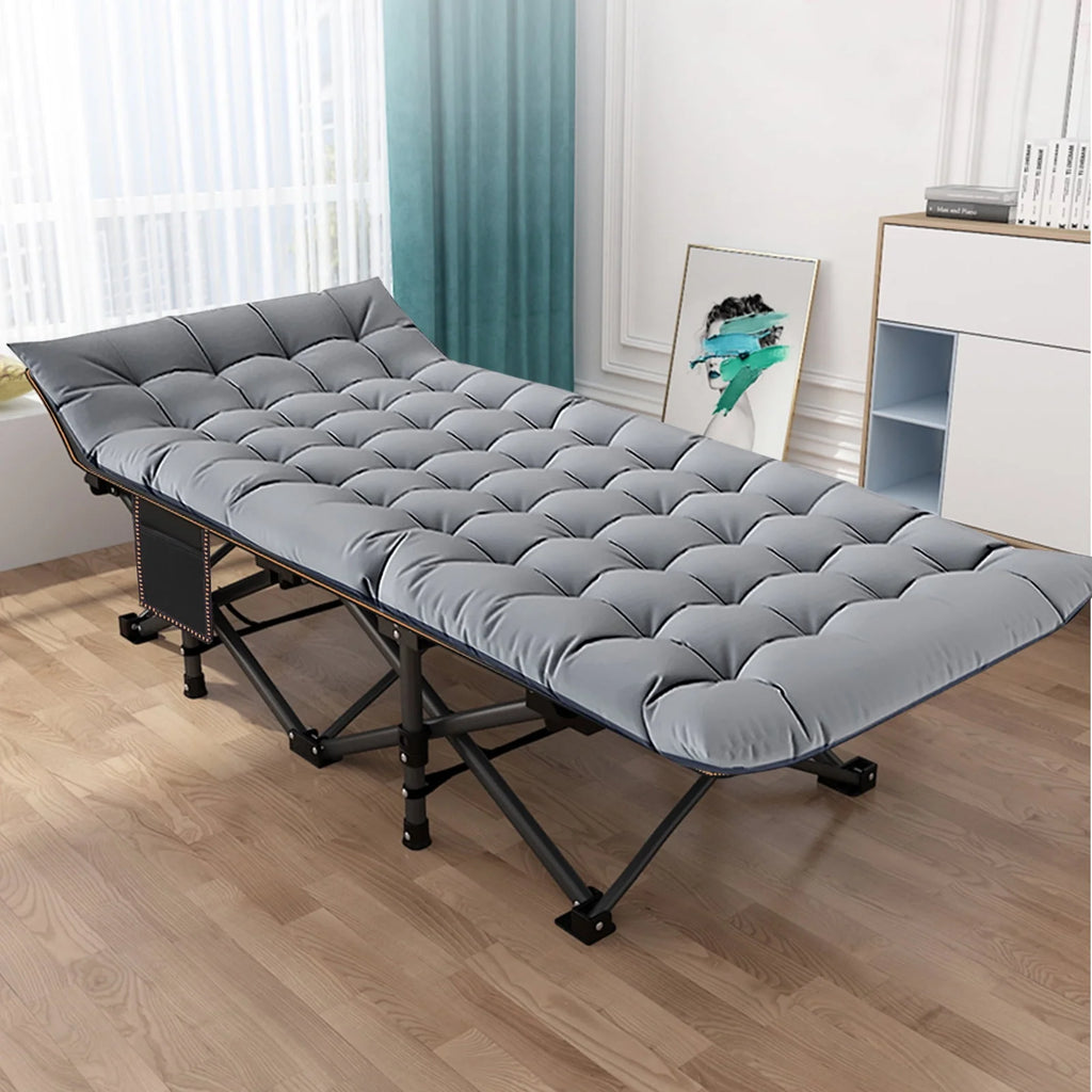 Oversized XXL Folding Camping Cot with Cushion & Carry Bag V412