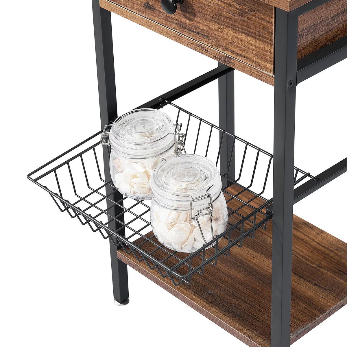 Brown Nightstand with 1 Drawer S979790