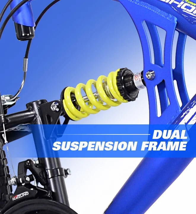 Blue 29 in. Dual Suspension Mountain Bike K7055