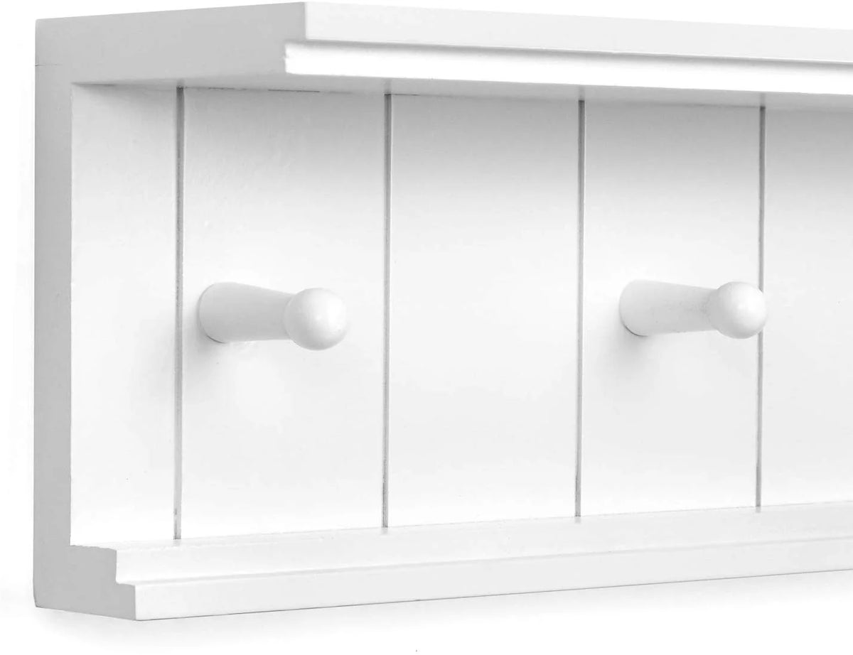 White MDF Wood Floating Shelf S716