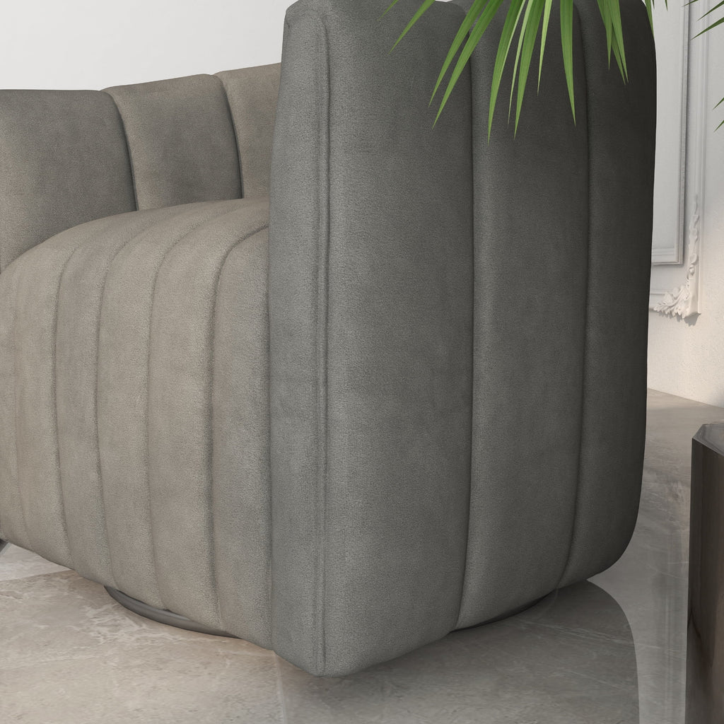 Mid Century Swivel Barrel Sofa Chairs T1335
