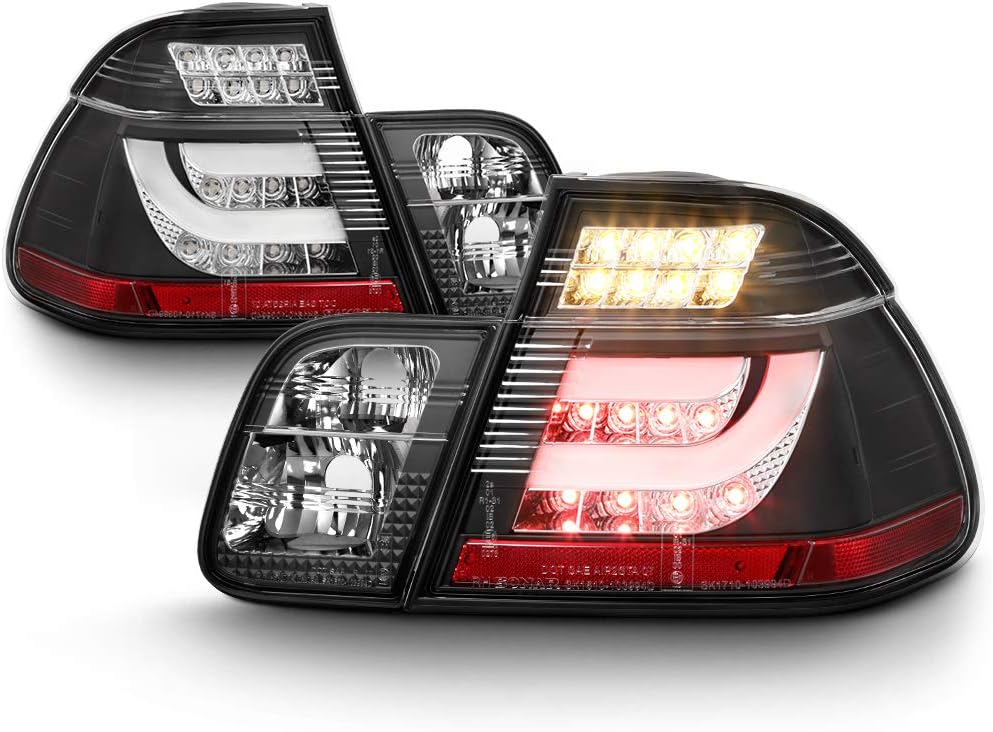 Black LED Tail Lights for BMW E46 3-Series Sedan P41479