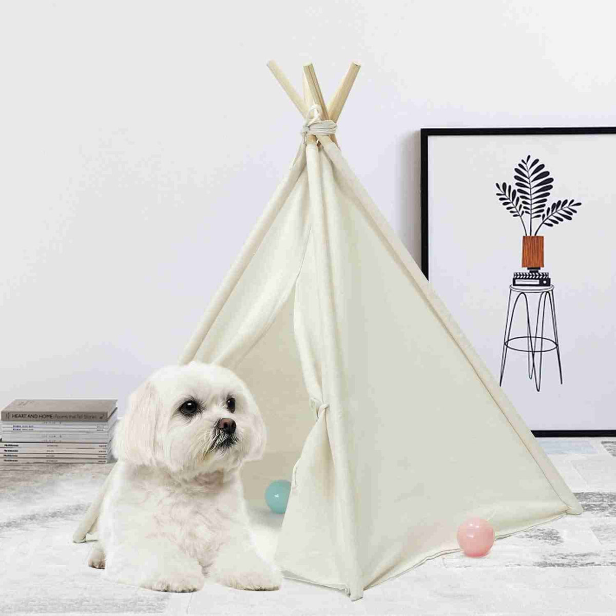 Foldable Cotton Canvas Pet Bed V1076