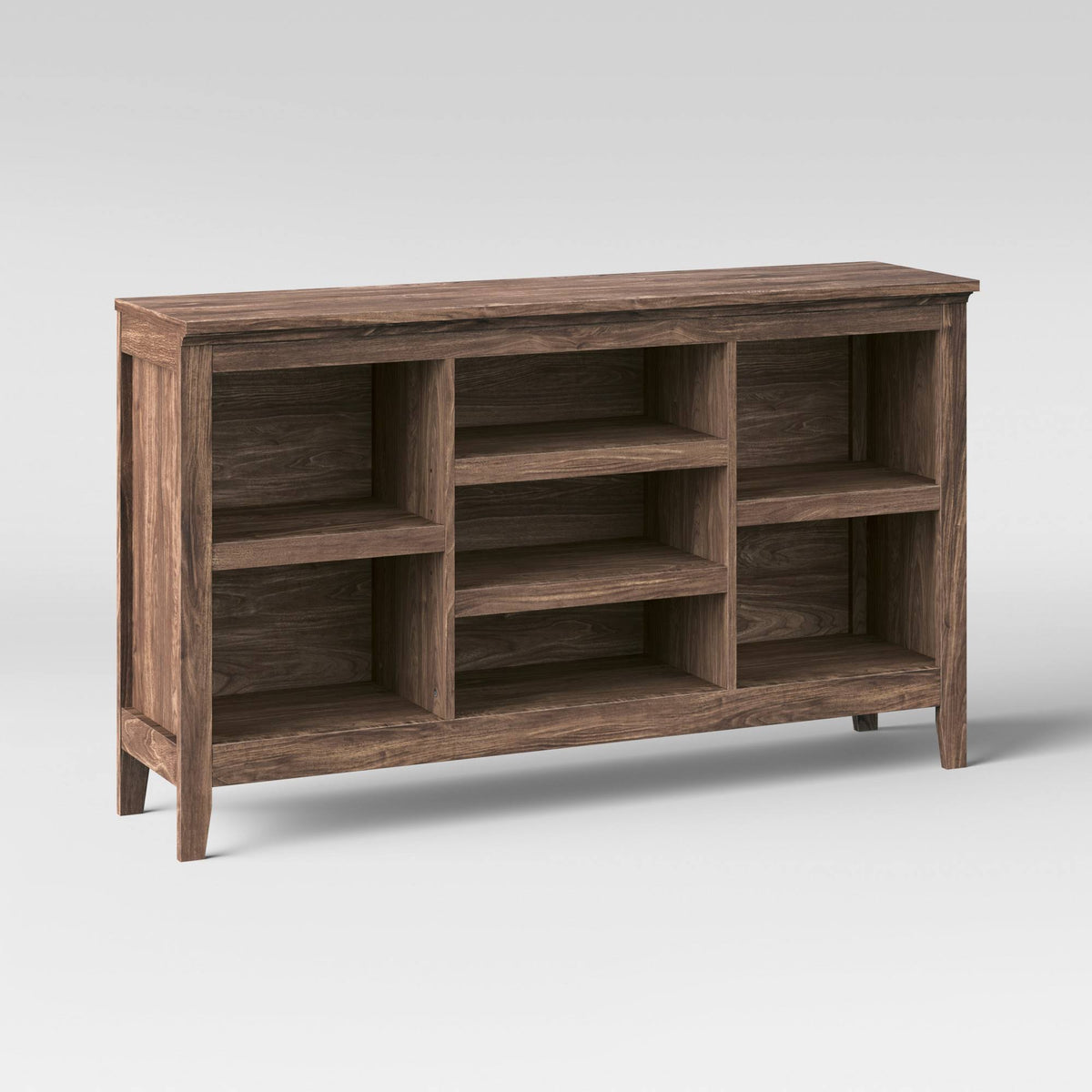 32x22 Walnut Brown Bookcase with Adjustable Shelves N14073