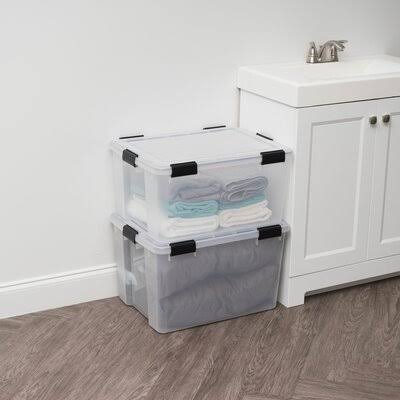 74 qt Weathertight Storage Plastic Box E528717