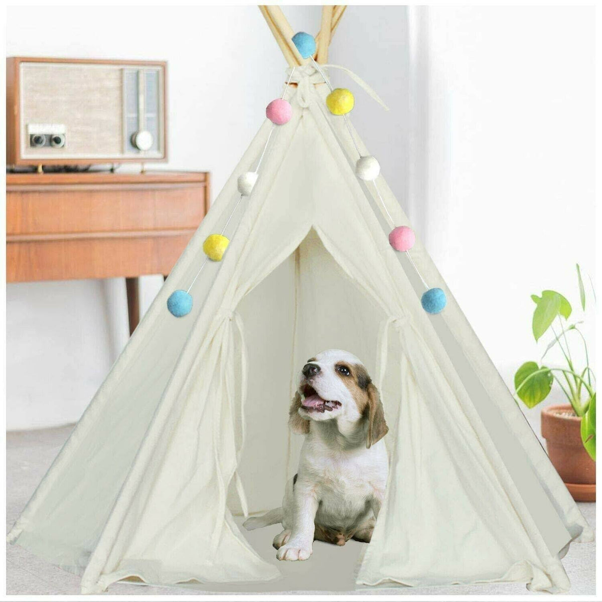 Foldable Cotton Canvas Pet Bed V1076