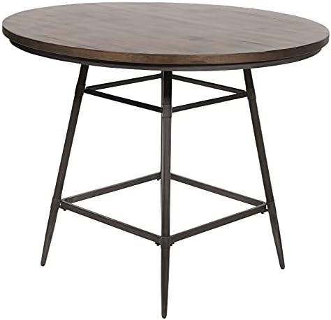 45 Round Counter Height Dining Table in Weathered Brown Gray H2703
