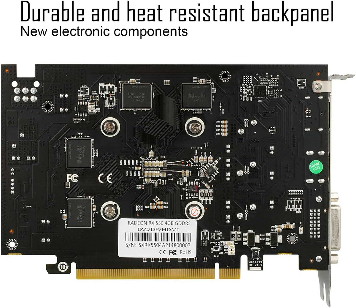 Radeon RX 550 4GB GDDR5 128-Bit Graphics Card V53342