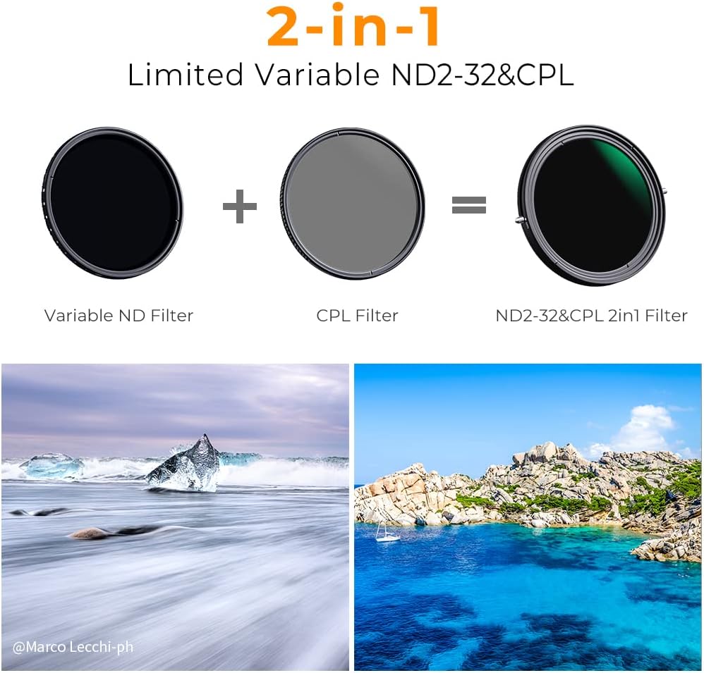 82mm Variable ND and CPL Filter 2 in 1 E57845