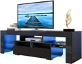 White LED TV Stand with Storage Drawer M37166