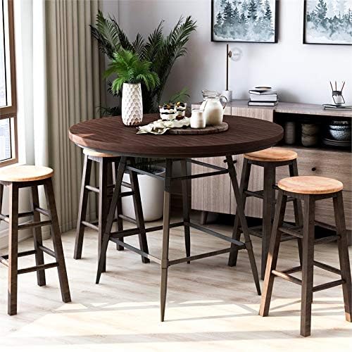 45 Round Counter Height Dining Table in Weathered Brown Gray H2703