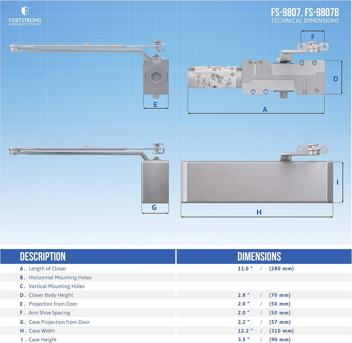 Heavy Duty Commercial Door Closer V995