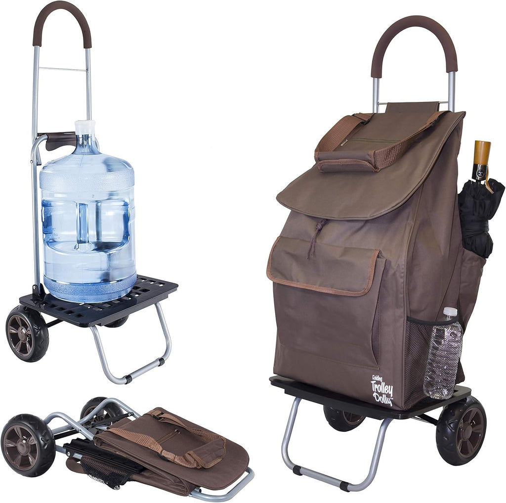 Brown Foldable Shopping Cart S884