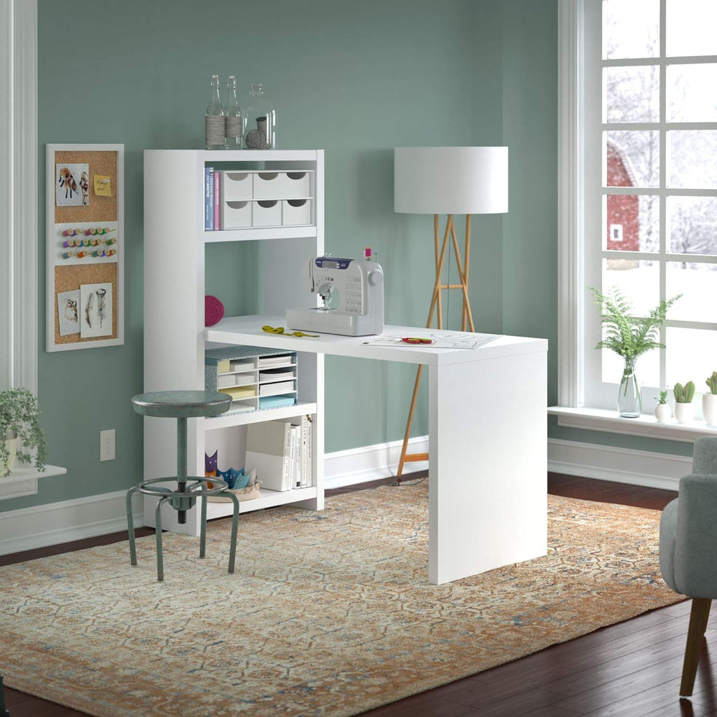 Pure White Bookcase Desk S184602