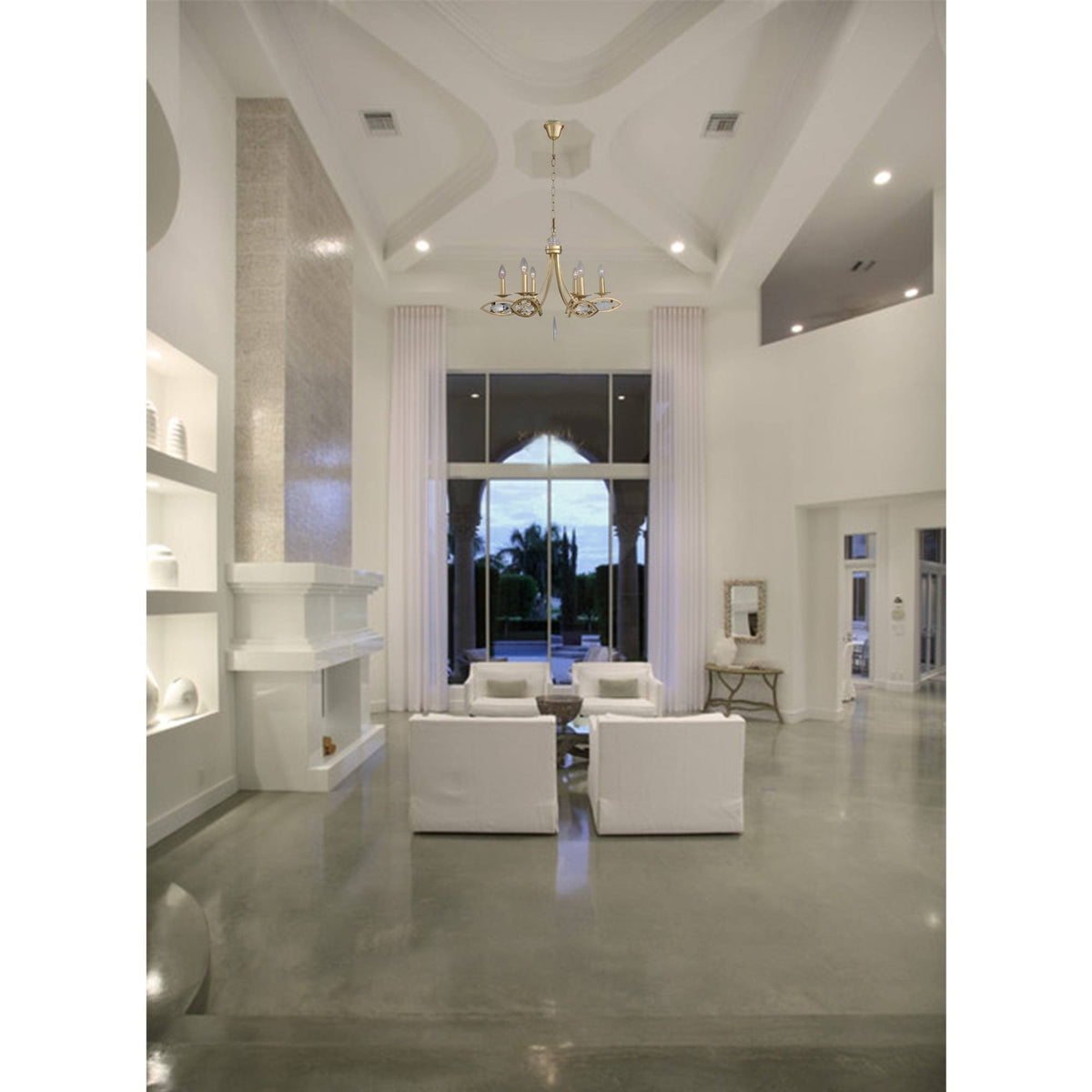 6 Light Candle Style Chandelier H417