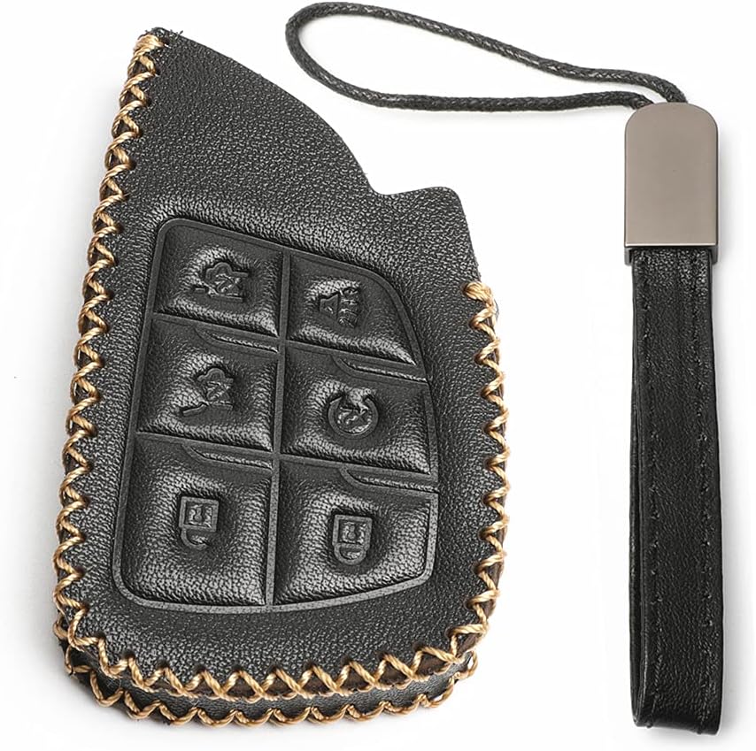 Black Leather Key Fob Case Cover Pack of 2 U542417