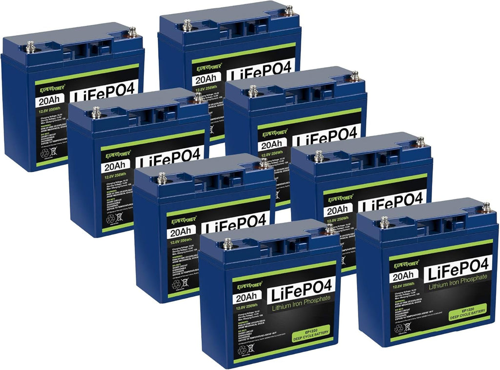 12V 20Ah Lithium LiFePO4 Deep Cycle Rechargeable Battery 2 Pack Q781
