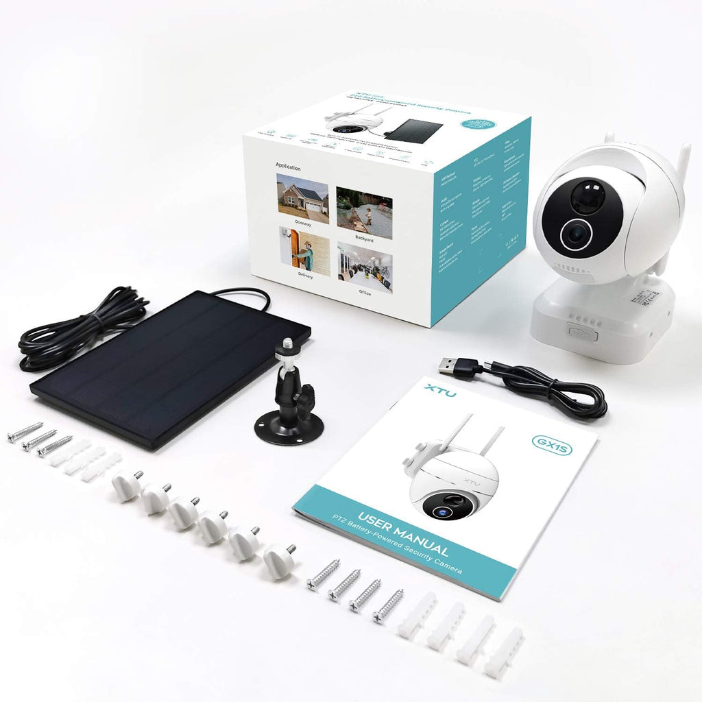 Solar Security Cameras Wireless Outdoor Rechargeable Battery WiFi Camera with Night Vision Motion Detection R6536