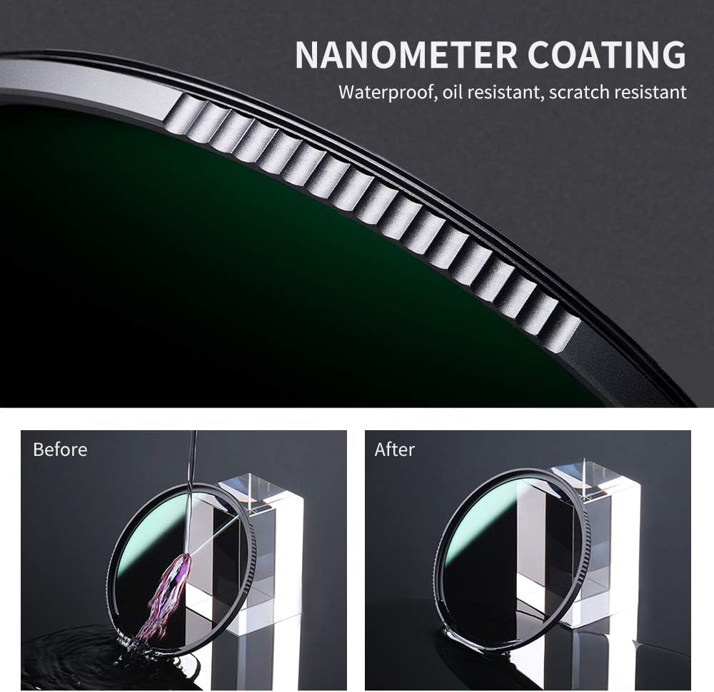 52mm Fixed ND Lens Filter Kit, ND4 ND8 ND64 ND1000 Filter Set with 4-Filter Pouch E626