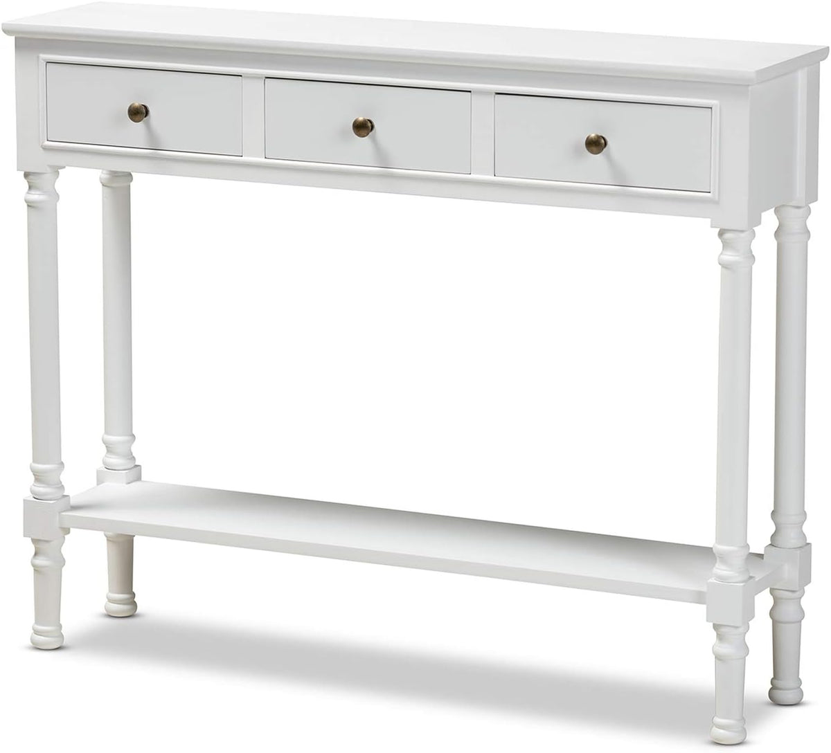 White 3-Drawer Wood Console Table M90247