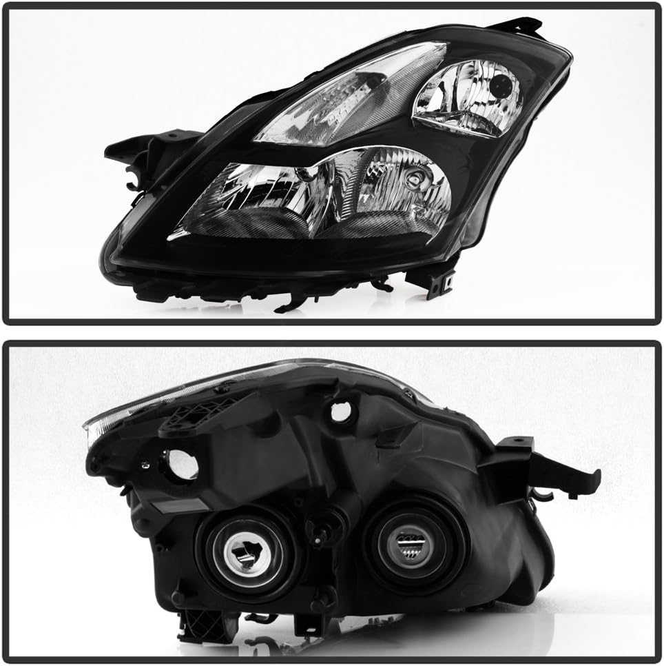 Black Halogen Headlights Driver + Passenger Side L44915