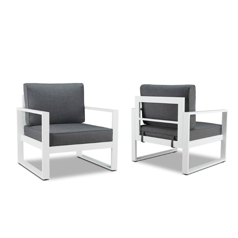 White Set of 2 Casual Chair S975