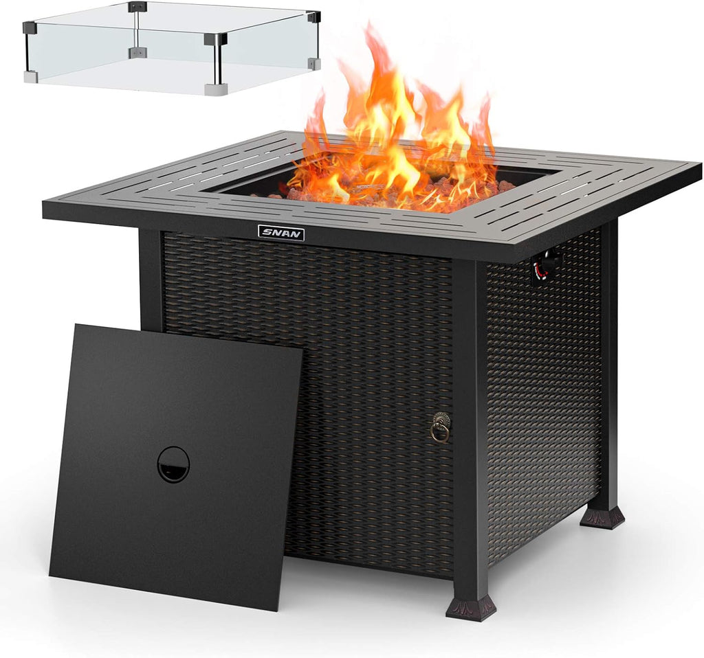 32 Inch 50,000 BTU Auto-Ignition Propane Fire Pit Table W156707