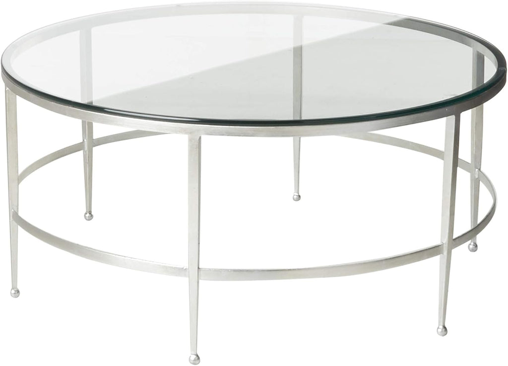 Antique Gold Glass Cocktail Table V956