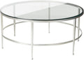 Antique Gold Glass Cocktail Table V956