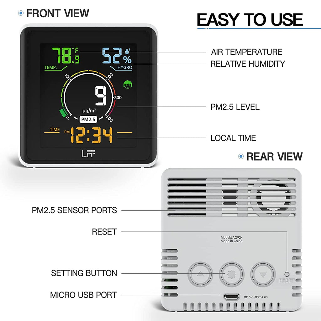 PM2.5 Temperature Humidity Monitor L579