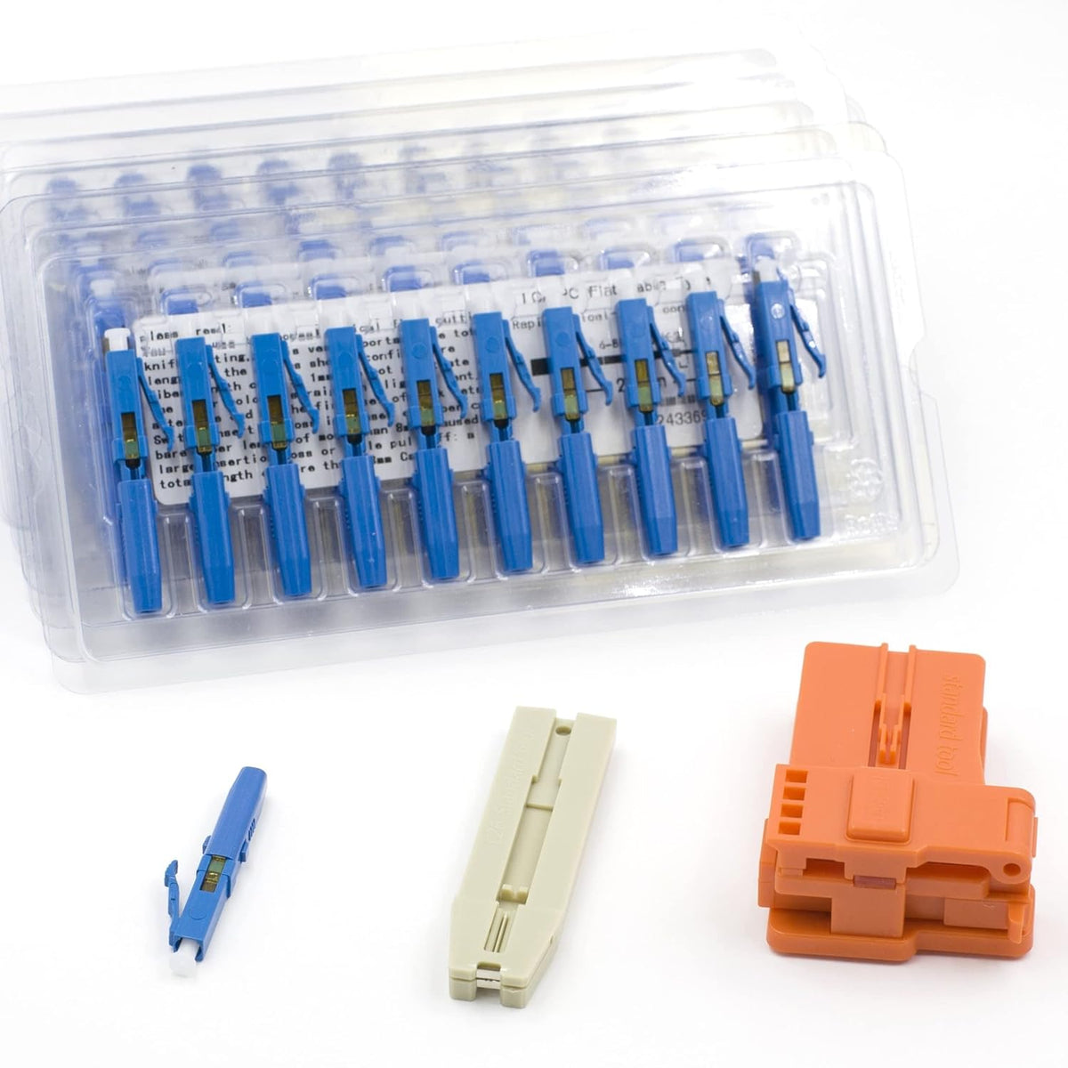 200pcs LC UPC Fiber Optic Quick Connector Single Mode 9/125 Q799