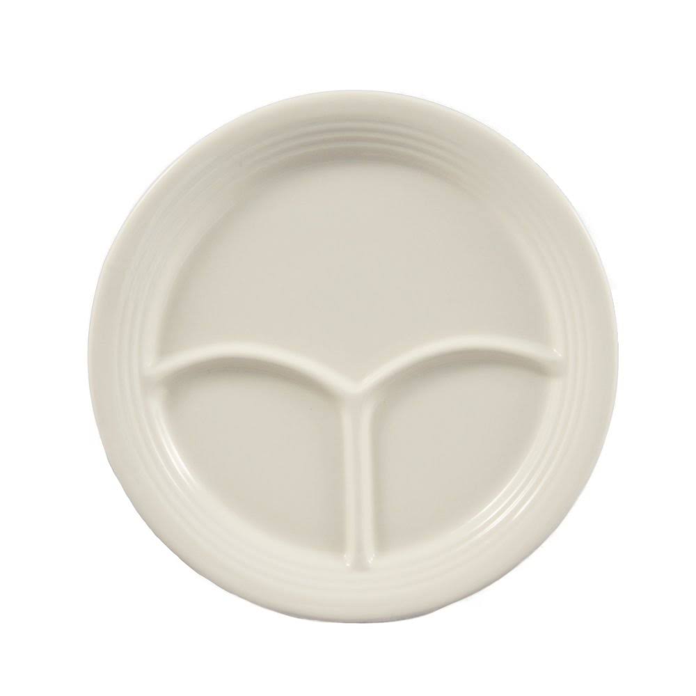 Stoneware Round Plate with 3 Compartments, 12-Inch, Box of 12 Z726