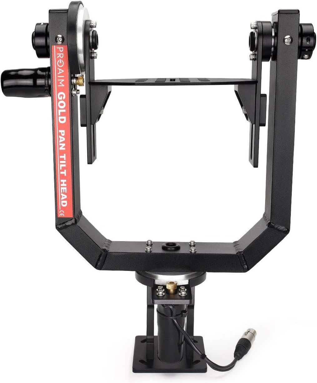 Gold Motorized Camera Pan Tilt Head with Joystick Control D612825