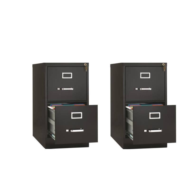 Black 2 Drawer Letter File Cabinet with Lock G996398