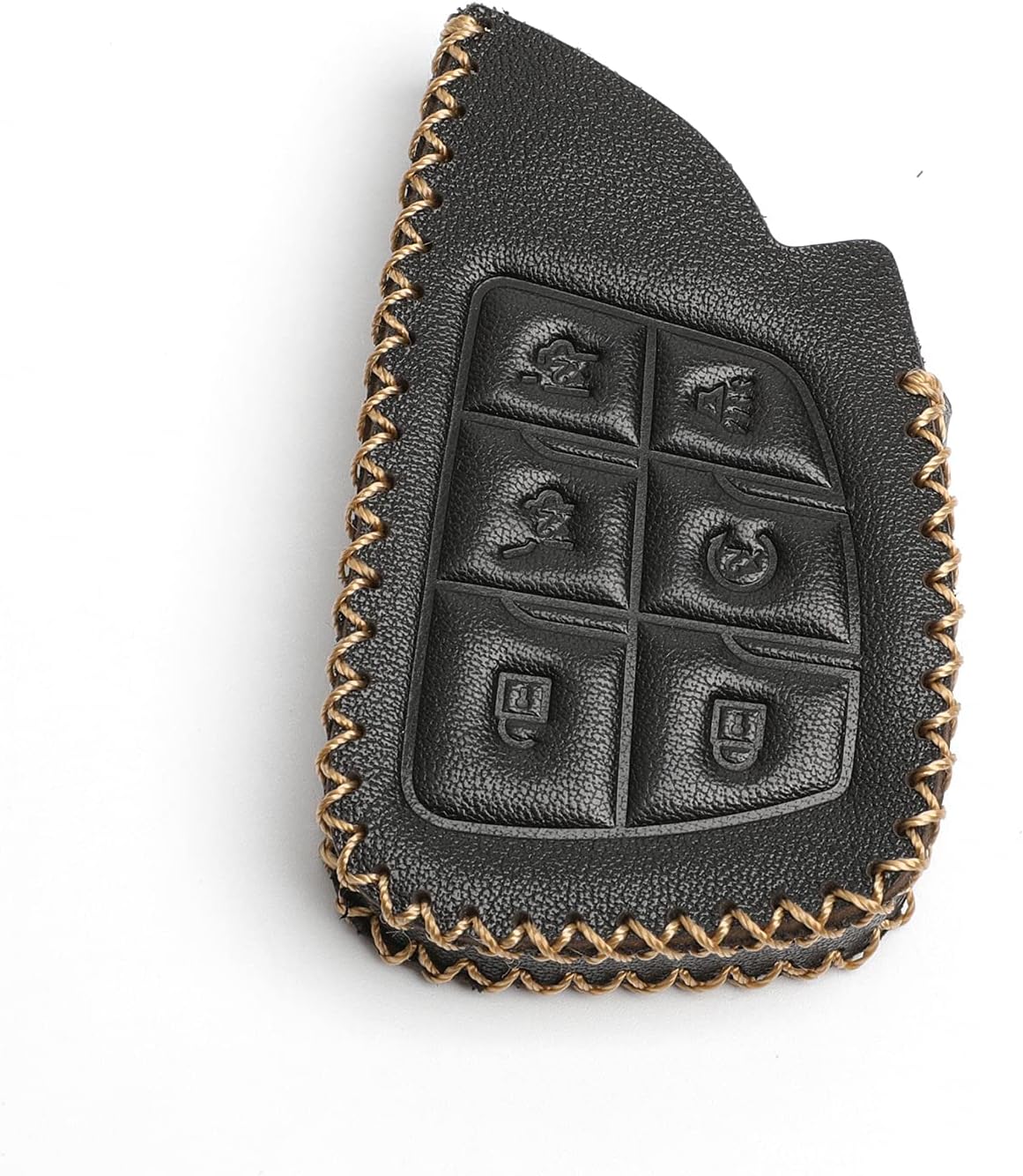 Black Leather Key Fob Case Cover Pack of 2 U542417