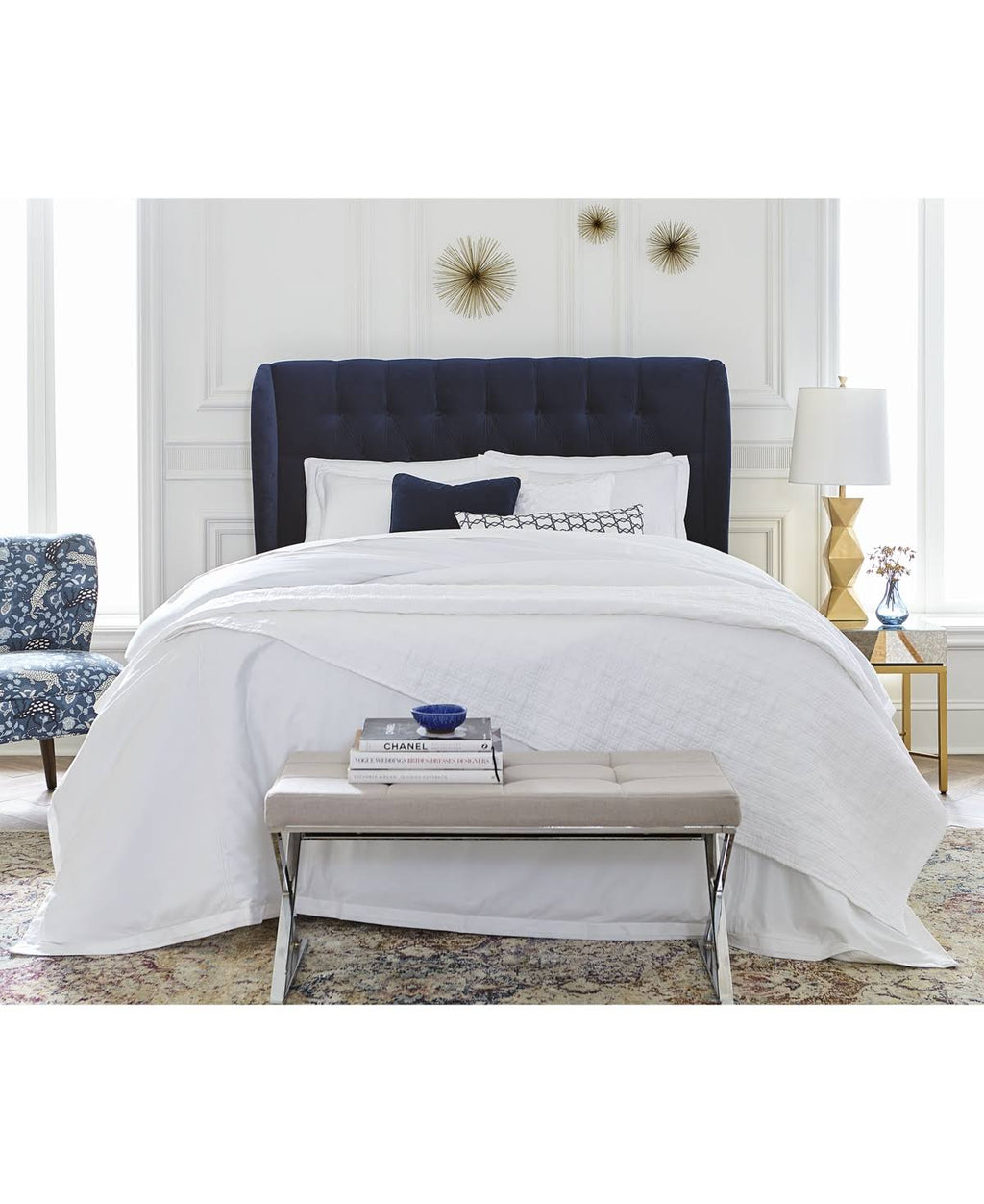 California King Medium Gray Linen Headboard C111307