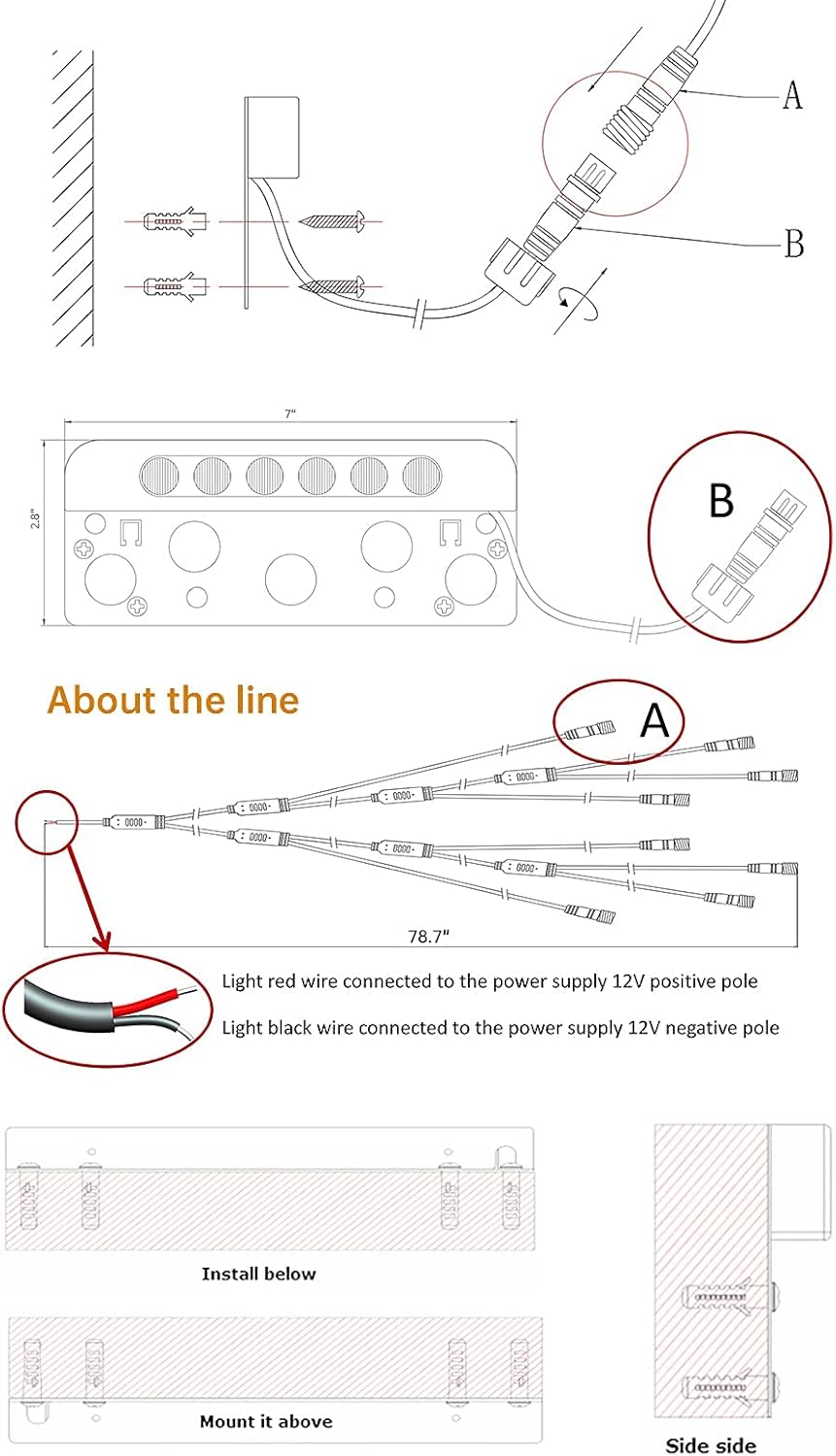 7 Inch 8-Pack 12V Low Voltage Hardscape Paver Light IP65 Waterproof 3W 2700K X322