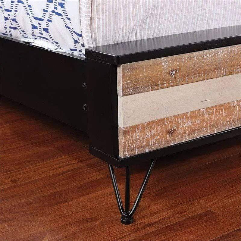 Queen Size Rustic Panel Bed J6068
