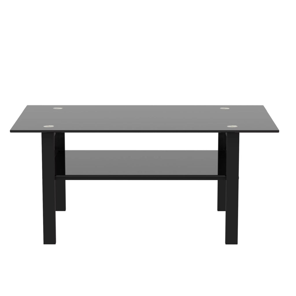 Glass Square Coffee Table Black H6088