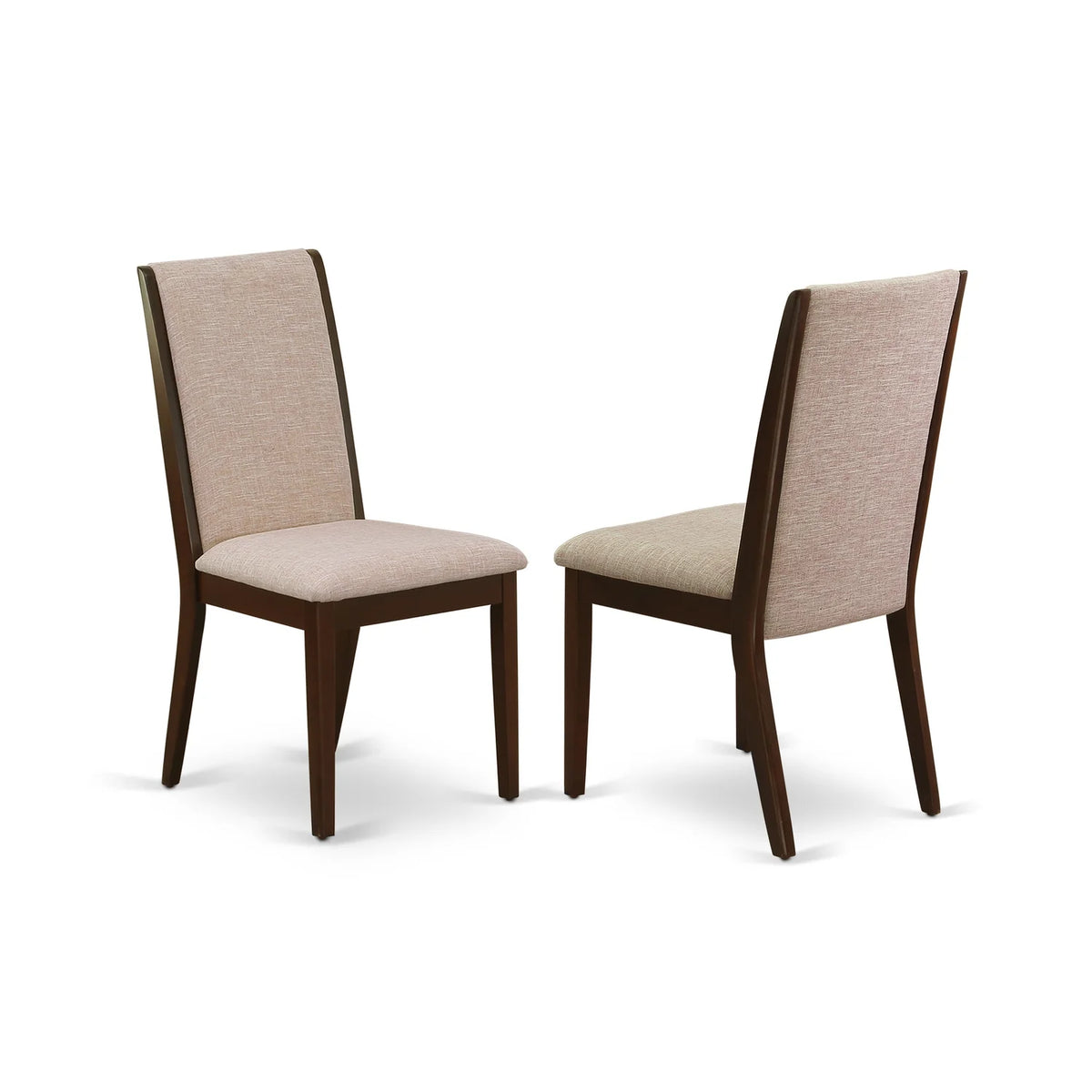 Fabric Dining Chairs Mahogany Brown Set of 2 U343348