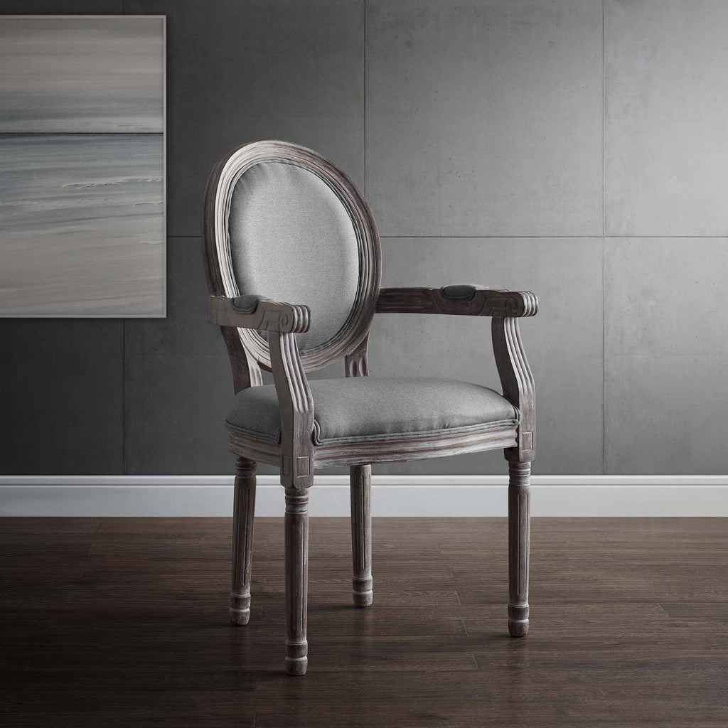 Light Gray Upholstered Fabric Dining Armchair B753311