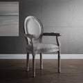 Light Gray Upholstered Fabric Dining Armchair B753311