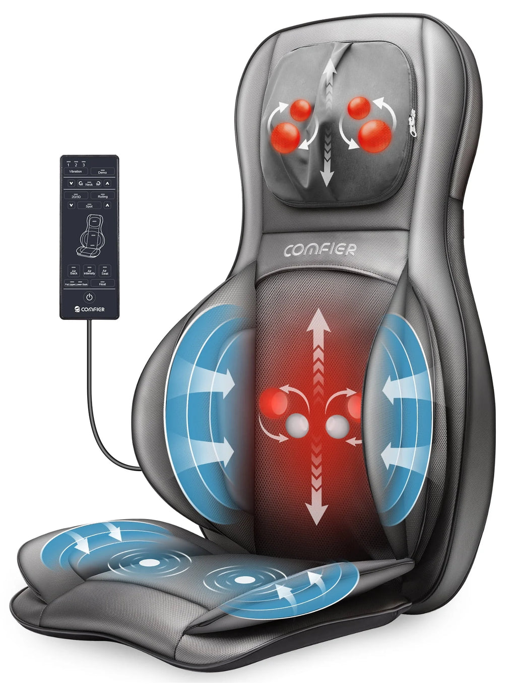 Electric Kneading Massage Chair Pad V9367